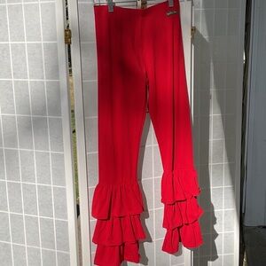 Matilda Jane Red Ruffle Leggings